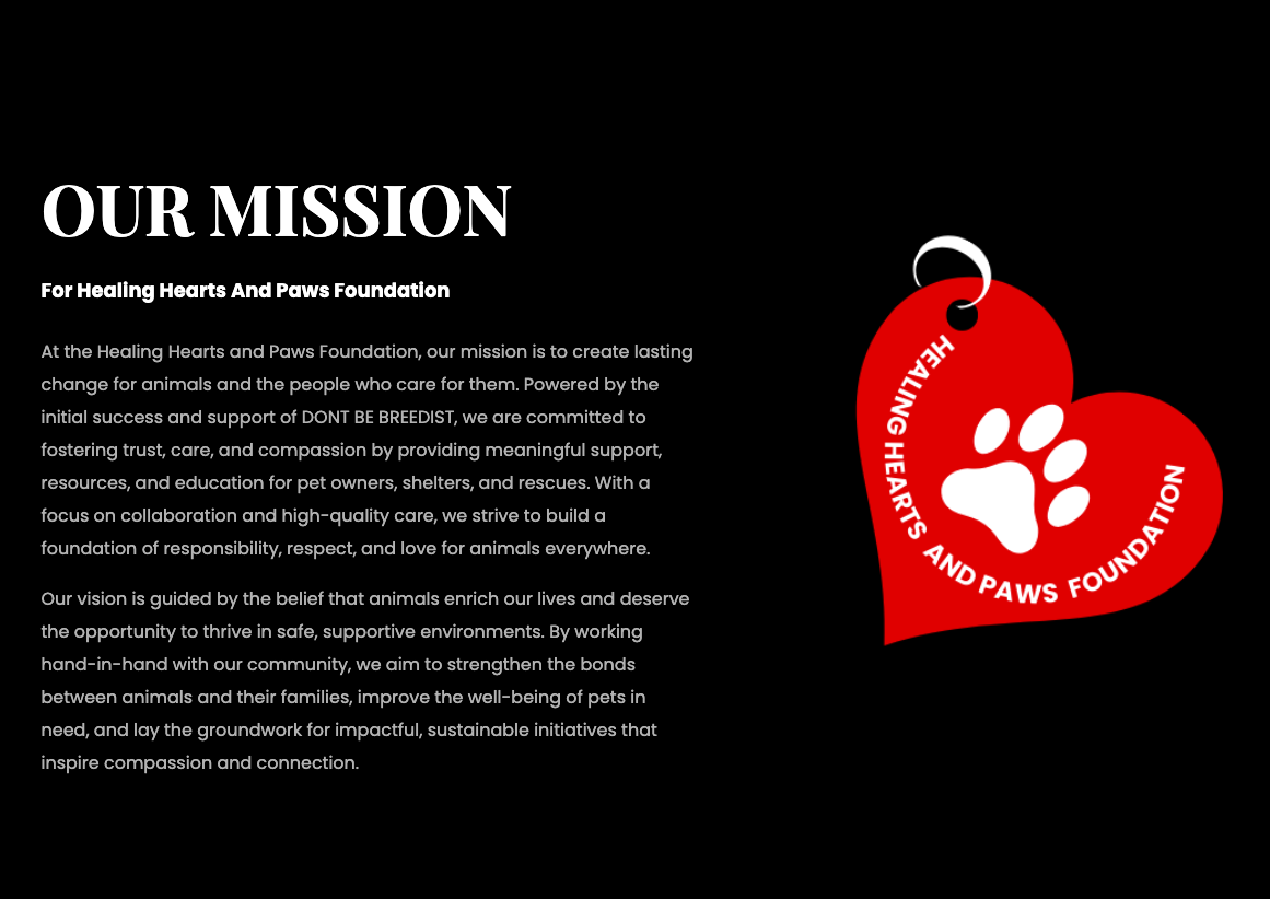 Image of Healing Hearts & Paws Foundation Project